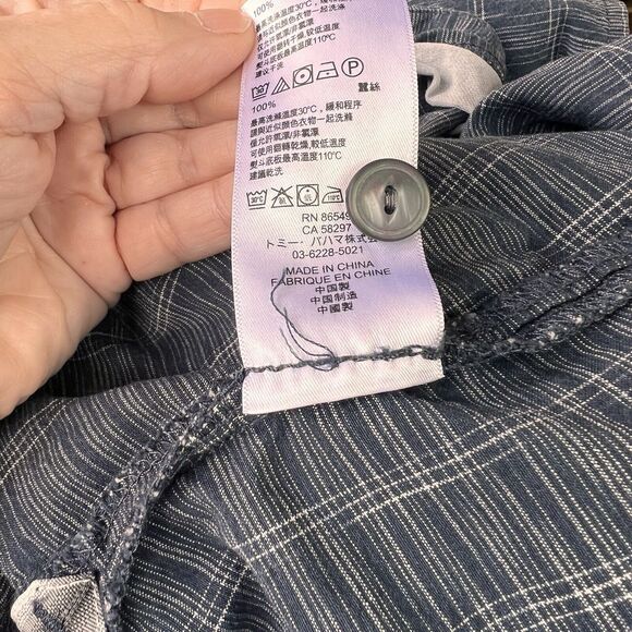 Tommy Bahama Shirt Men’s 5XB Button Up Silk Blue White Short Sleeve Beach Casual - Picture 7 of 7